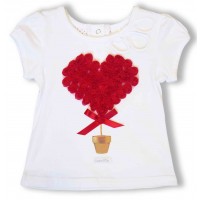 Koko & Co - Floral Ribbon Heart Tee