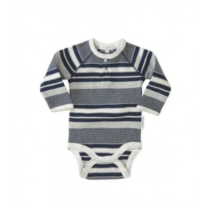 Purebaby Navy Stripe Bodysuit